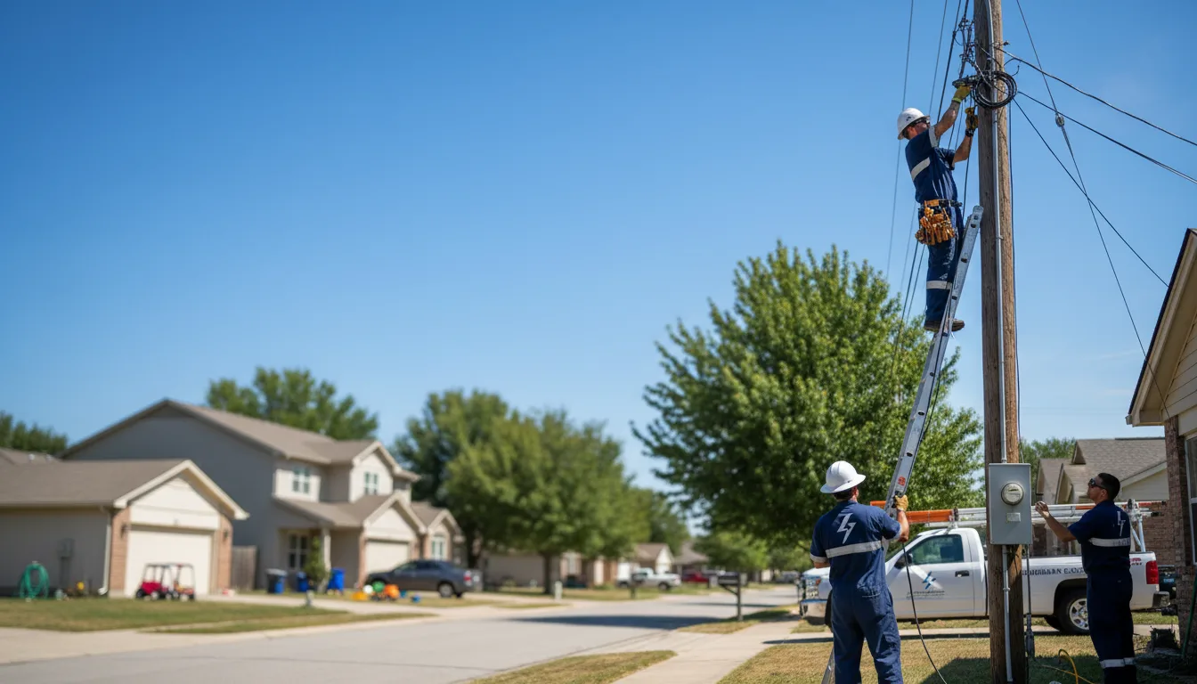 Residential electrician providing installation services in Hartford, OH